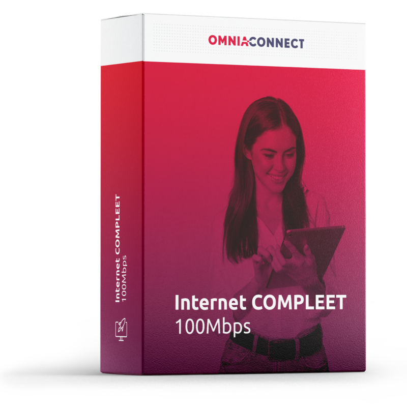 internet compleet pakket van omnia connect met 100 mb per seconde
