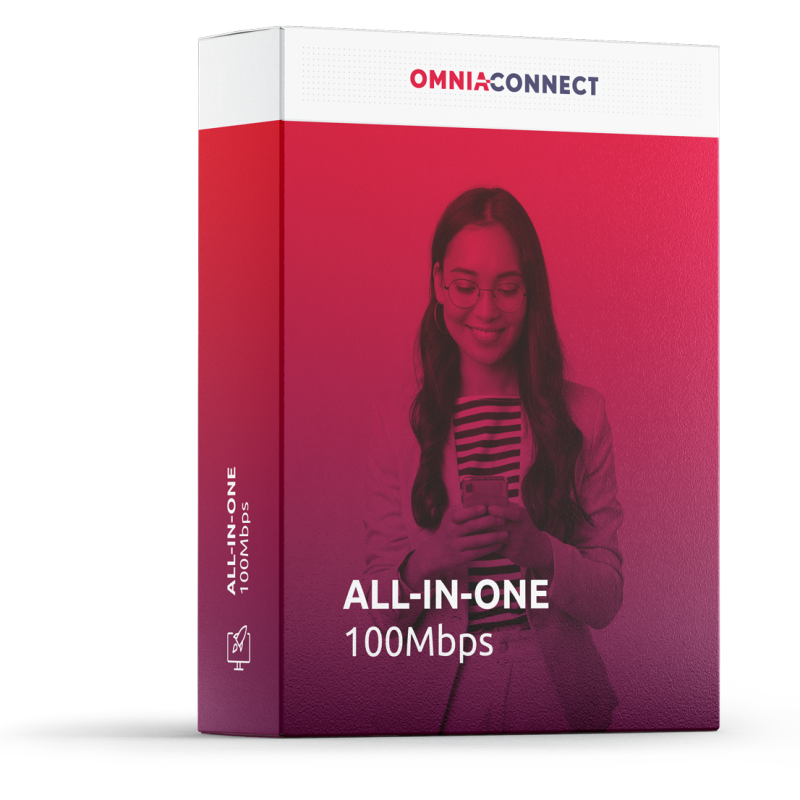 all-in-one-pakket van omnia connect met 50 mb per seconde